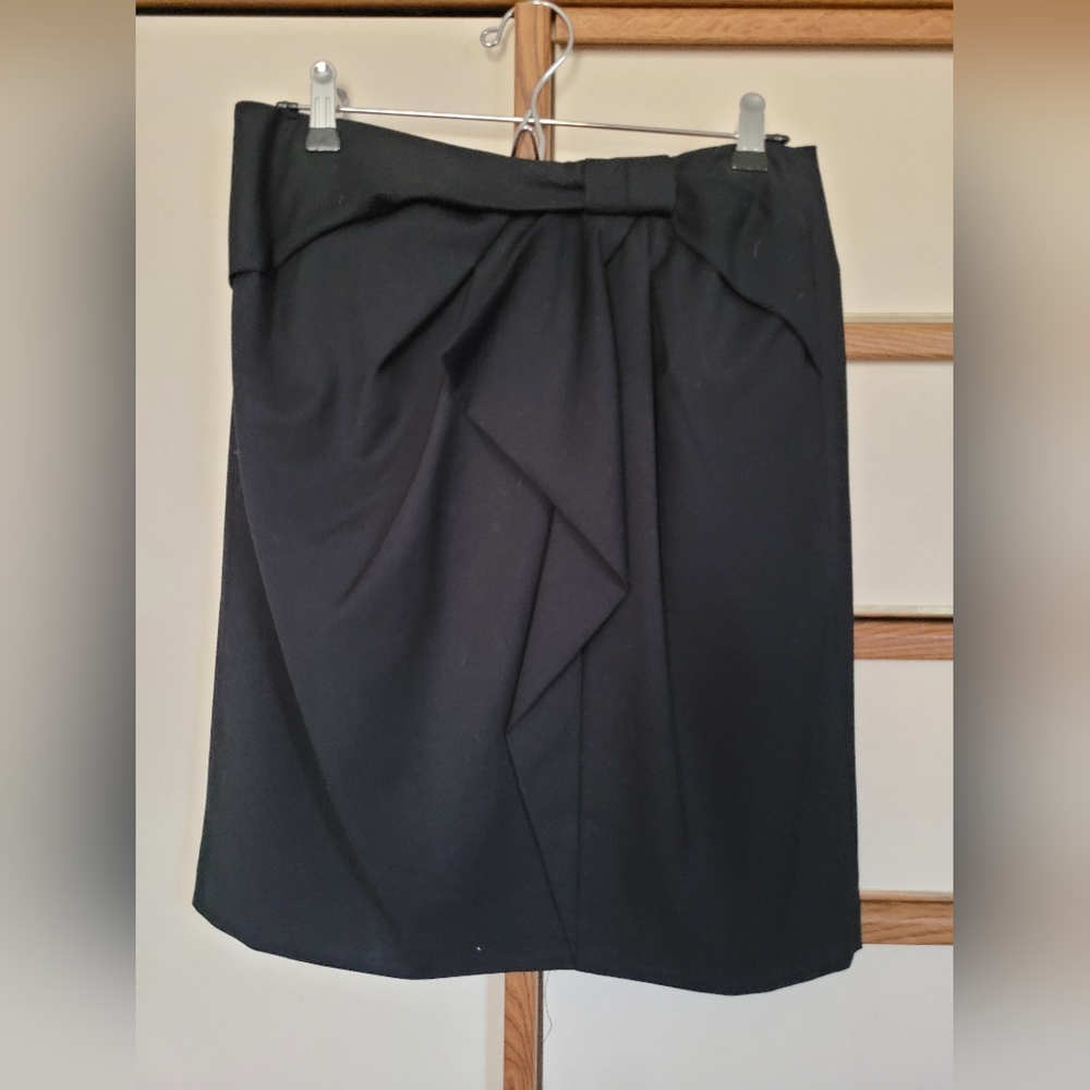 Banana Republic Black Side Bow Pencil Skirt Size 6